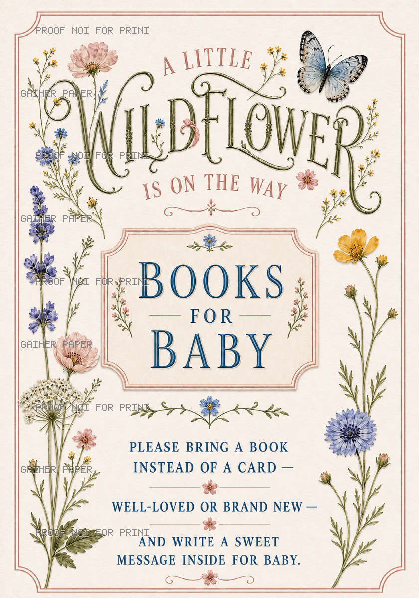 Wildflower books-for-baby card