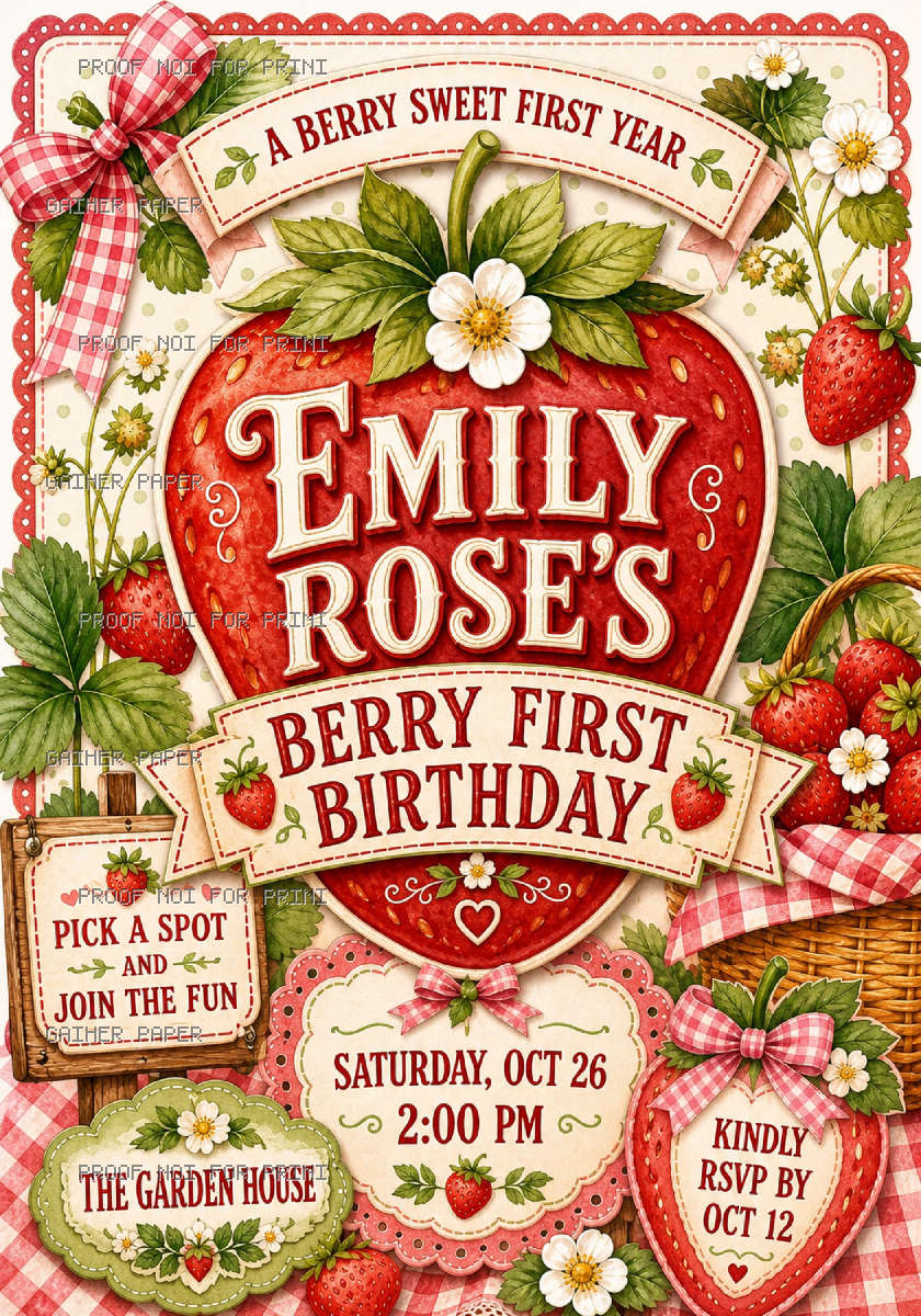 Catalog sample of the selected invitation design