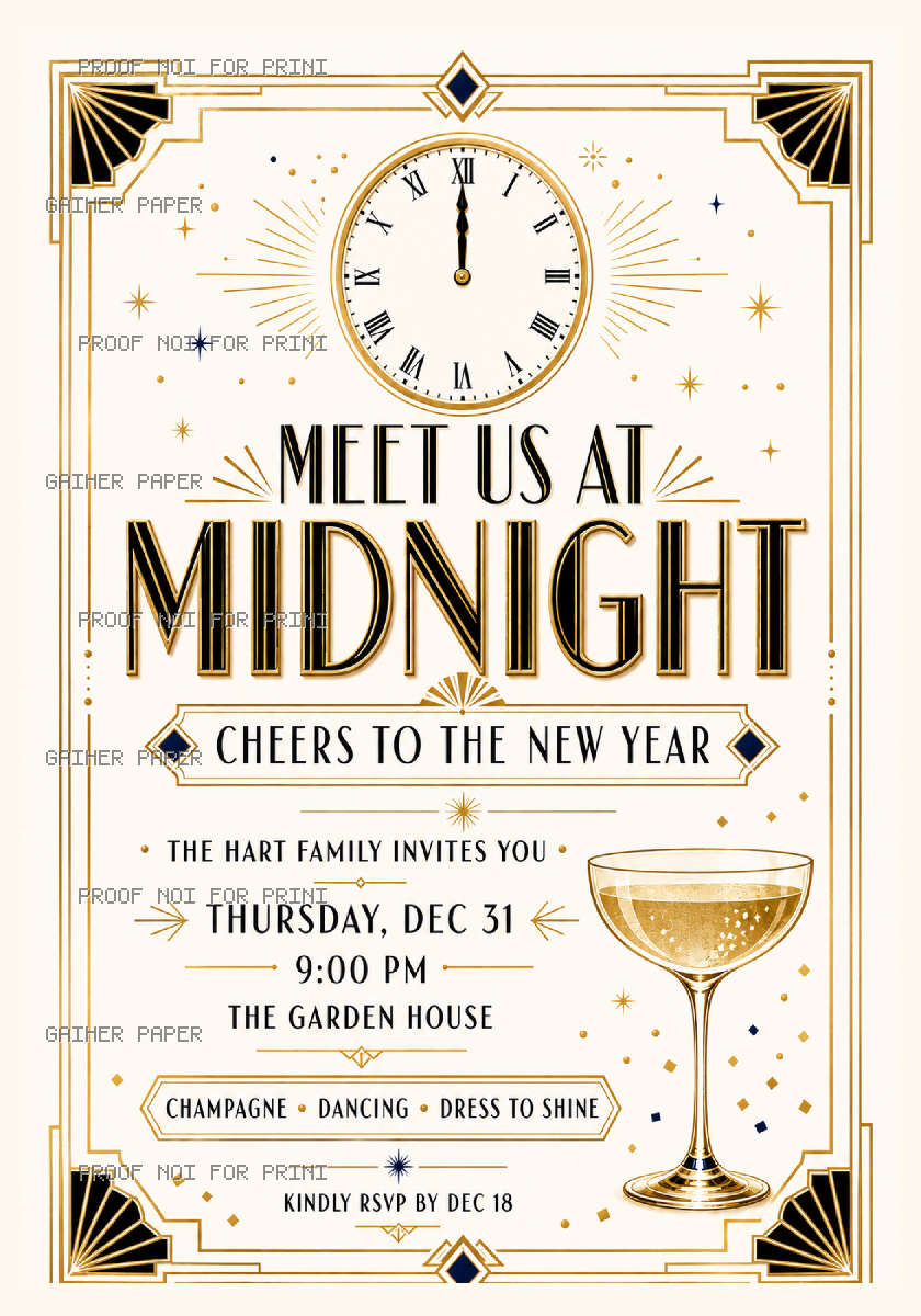 Catalog sample of the selected invitation design