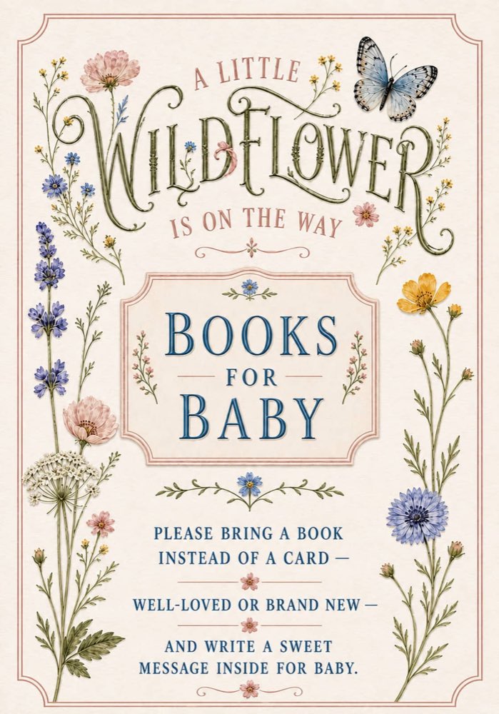 Wildflower books-for-baby card